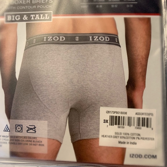 Izod Underwear & Socks Izod Big Tall Boxer Briefs 2xl 3xl 4xl